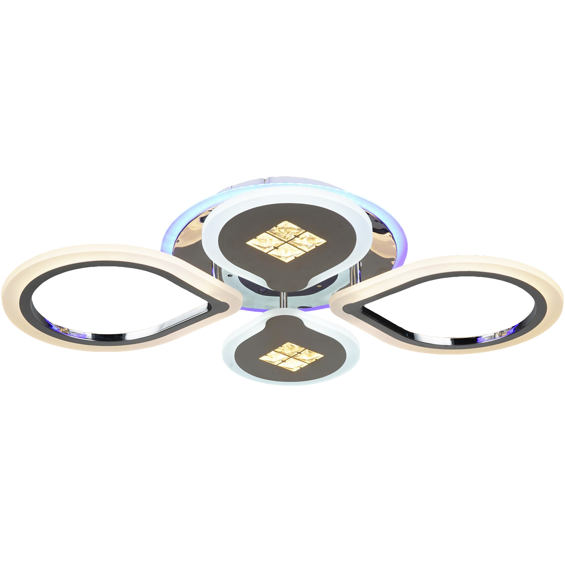 

Люстра потолочная, светодиодная YF225/2+2 CR, LED 48W