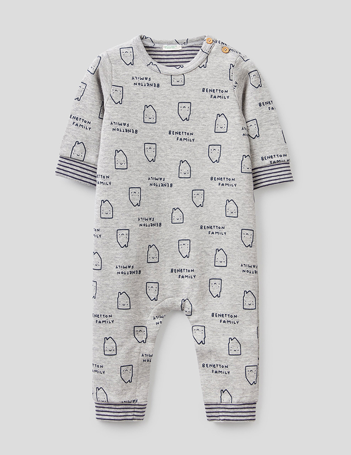 

Комбинезон для девочек Benetton цв. серый р.74, 21A_3G0TMT160