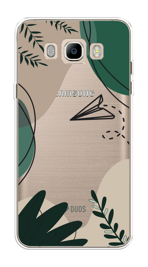 

Чехол на Samsung Galaxy J7 2016 "Secret Garden", Зеленый;бежевый;черный, 23050-1