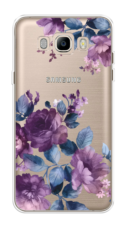 

Чехол на Samsung Galaxy J7 2016 "Purple Blossoms", Синий;фиолетовый, 23050-1