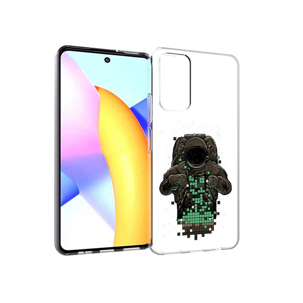 Чехол MyPads Tocco для Huawei Honor 10 X Lite космонавт с пикселями