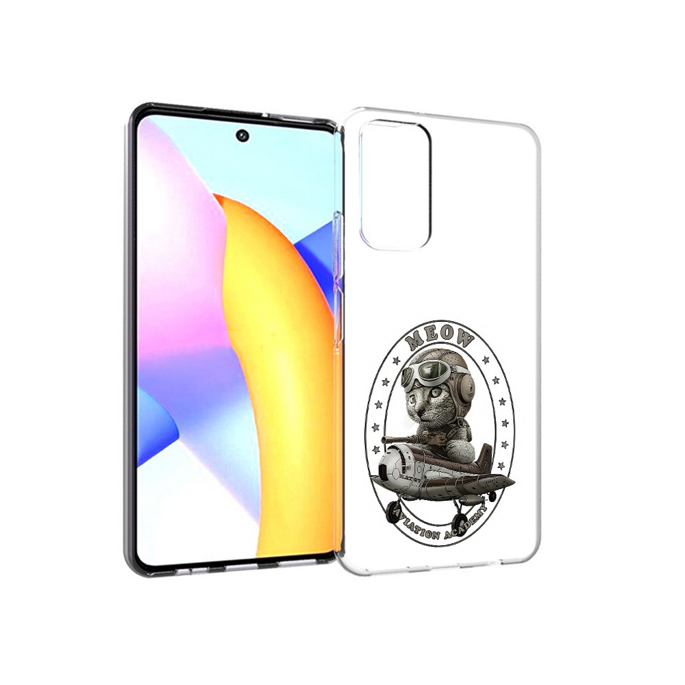 

Чехол MyPads Tocco для Huawei Honor 10 X Lite кот в самолете, Прозрачный, Tocco