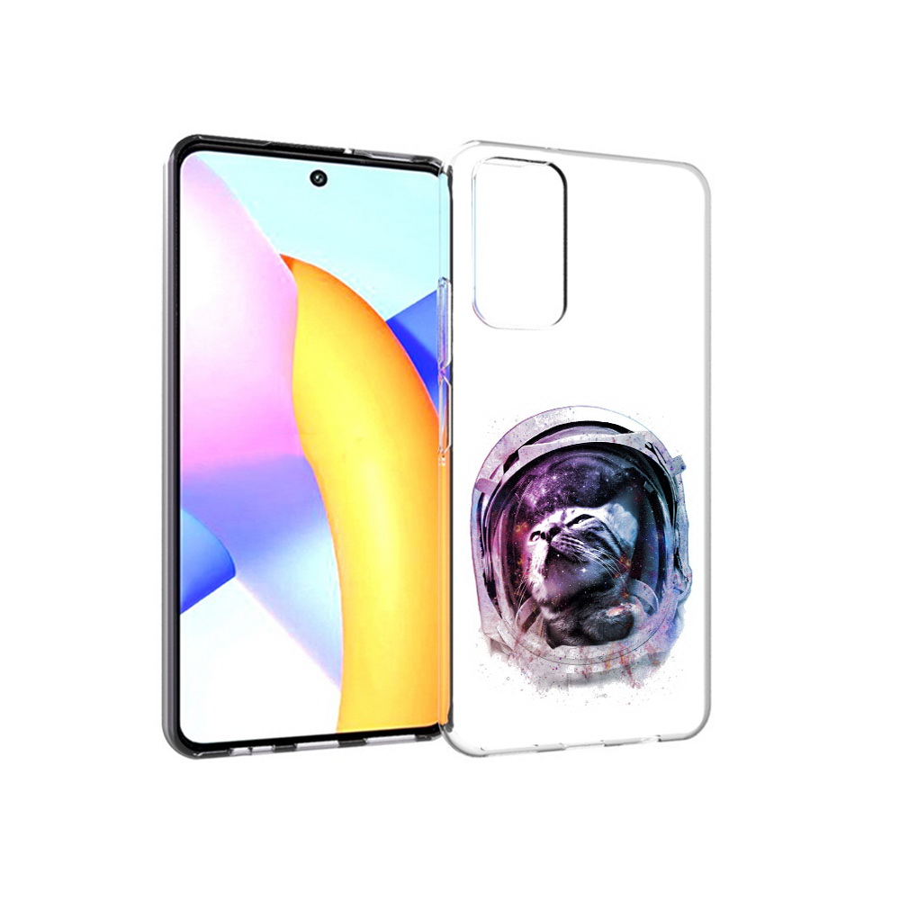 

Чехол MyPads Tocco для Huawei Honor 10 X Lite кот в шлеме, Прозрачный, Tocco