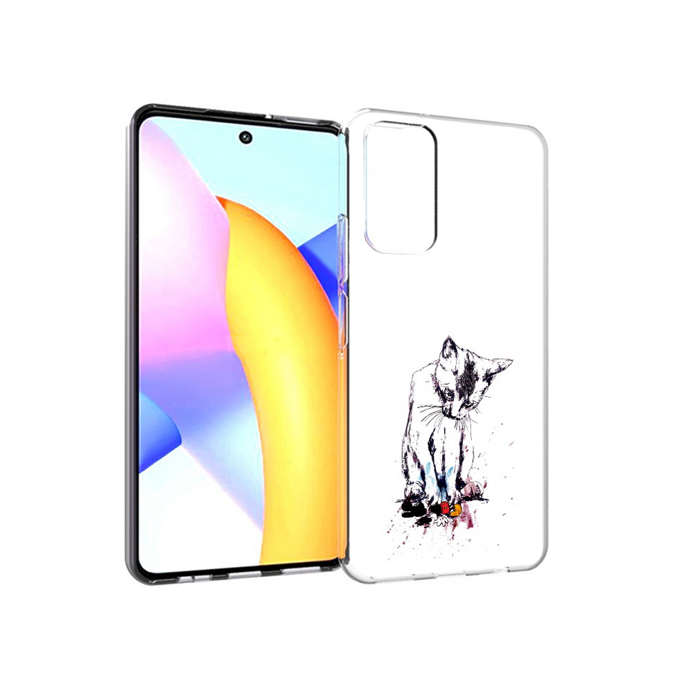 

Чехол MyPads Tocco для Huawei Honor 10 X Lite кот и микки, Прозрачный, Tocco