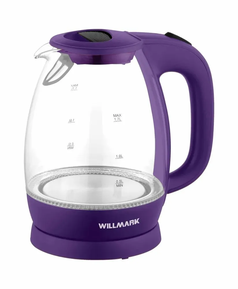 

Чайник электрический Willmark WEK-1705GV 1.7 л фиолетовый, WEK-1705GV