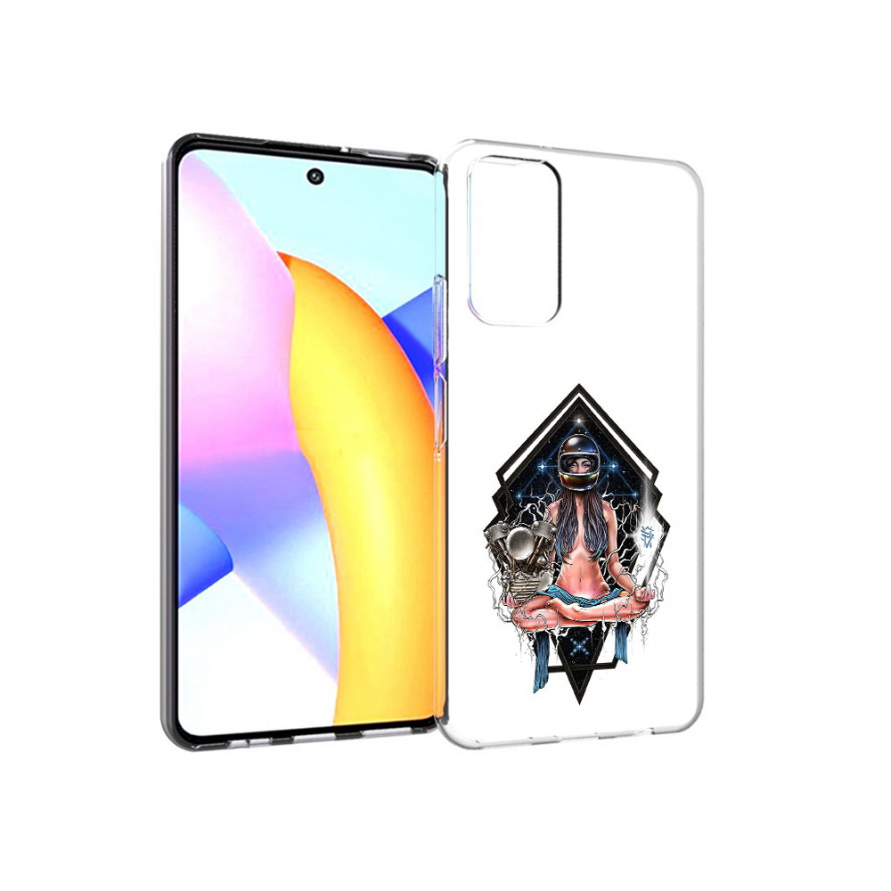 Чехол MyPads Tocco для Huawei Honor 10 X Lite красивая девушка в шлеме