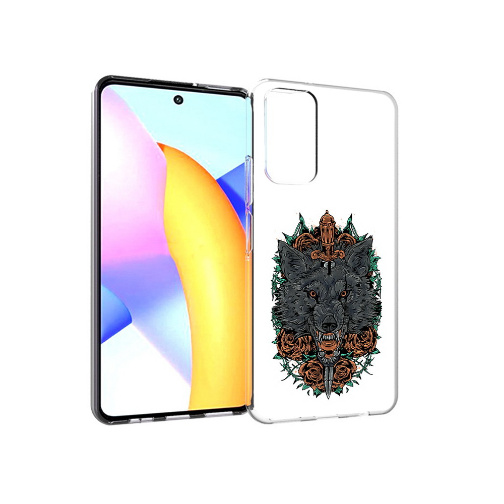 

Чехол MyPads Tocco для Huawei Honor 10 X Lite красивый злой волк, Прозрачный, Tocco