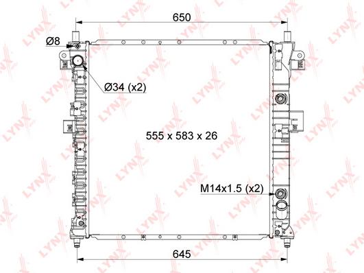 

Радиатор охлаждения паяный AT подходит для SSANGYONG Actyon I 2.0D-2.3 05 / Kyron 2.0D-2.3