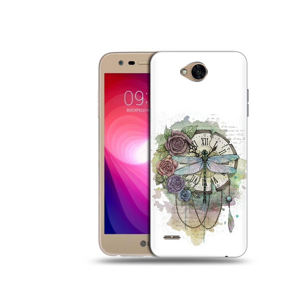 Чехол MyPads Tocco для LG X Power 2 старинные часы в цветах