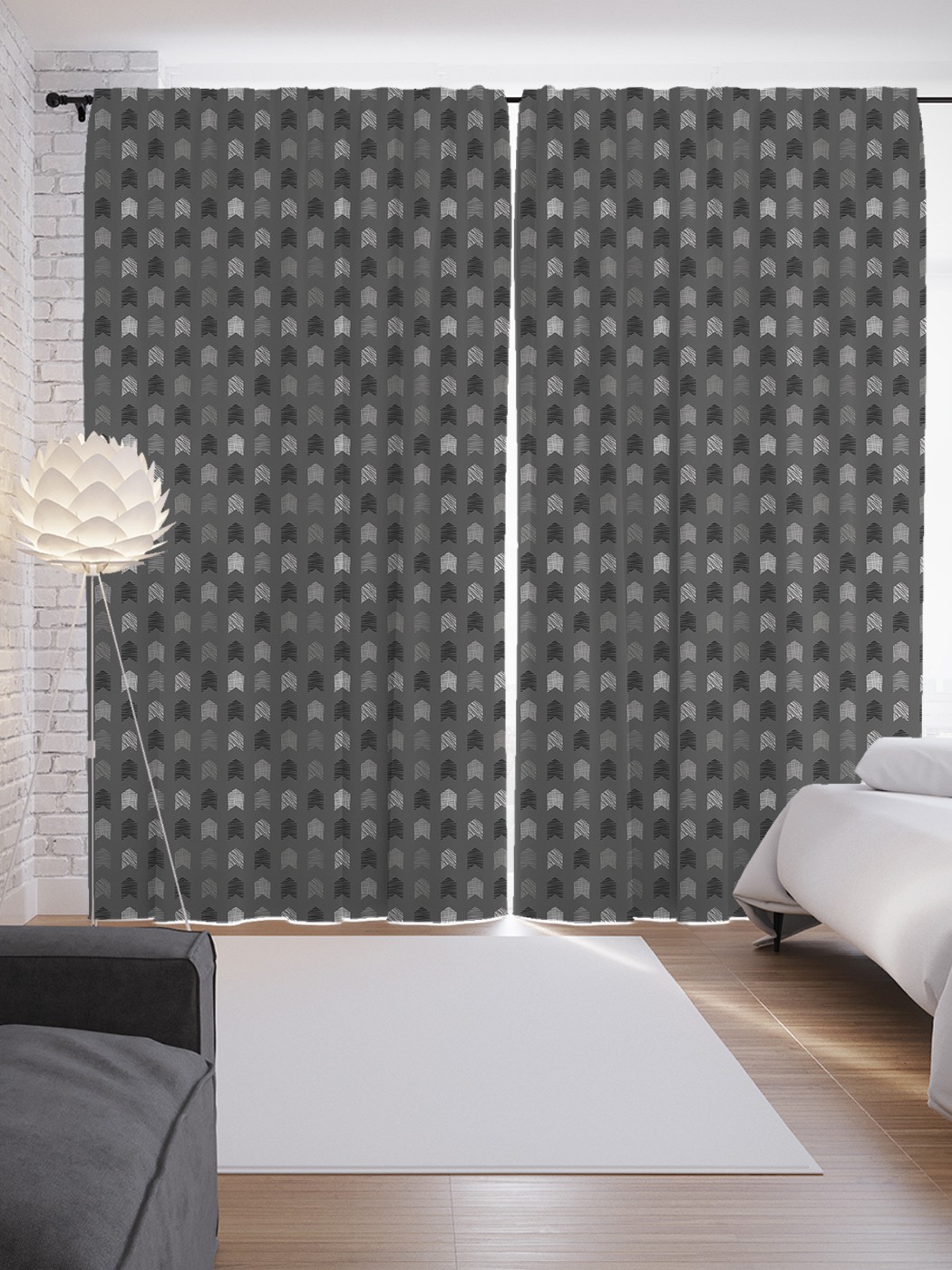 

Шторы с фотопечатью JoyArty "Монохромные указатели" из сатена, 290х265 см, Монохромные указатели