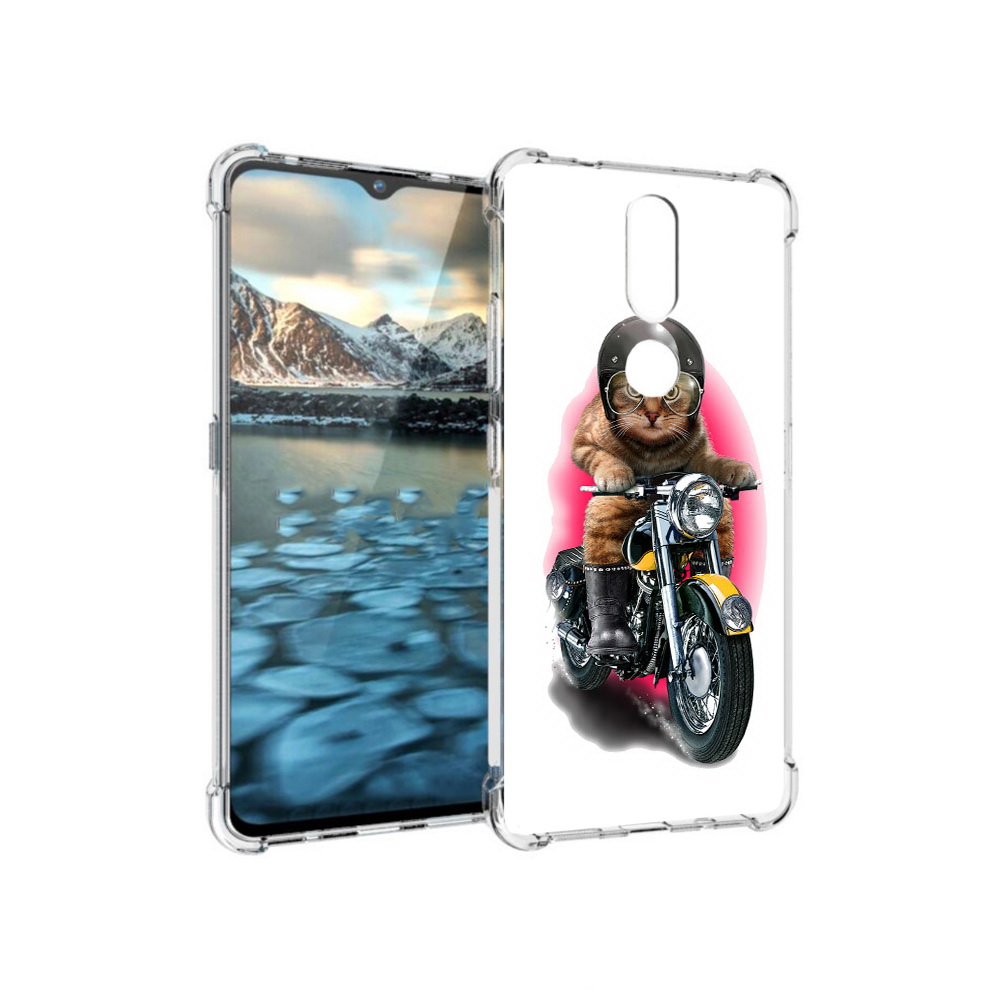 

Чехол MyPads Tocco для Nokia 2.4 мото-кот (PT227049.107.485), Прозрачный, Tocco