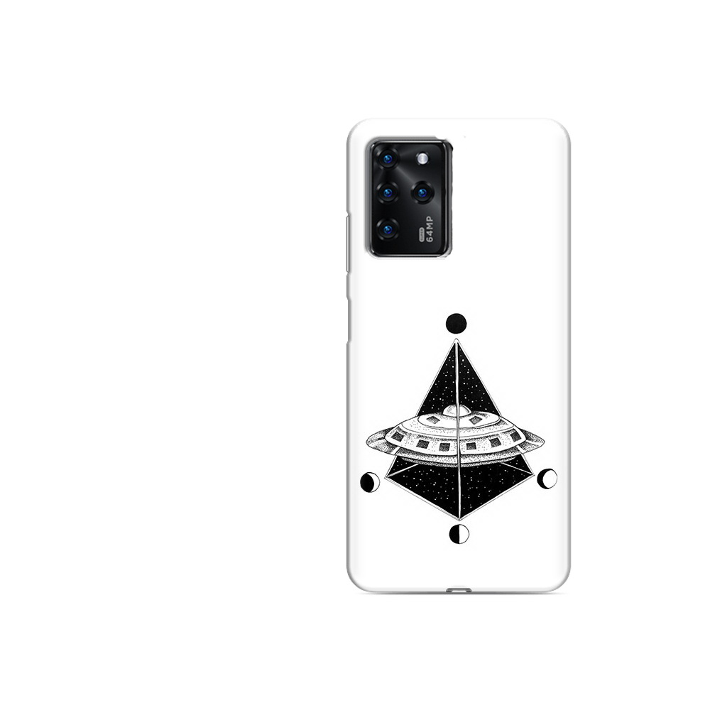 

Чехол MyPads Tocco для ZTE Blade V30 Vita черно белая летающая тарелка (PT224728.460.679), Прозрачный, Tocco