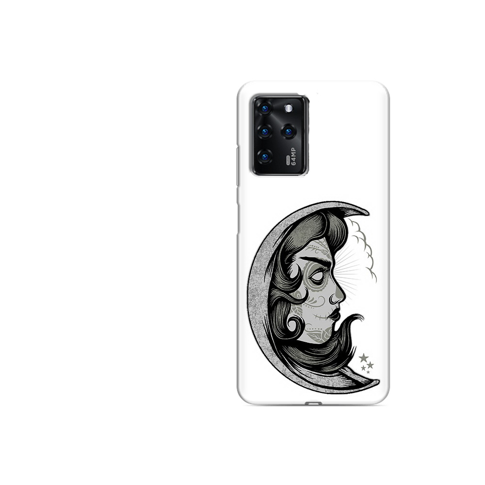 

Чехол MyPads Tocco для ZTE Blade V30 Vita черно белая луна с лицом (PT224728.460.680), Прозрачный, Tocco