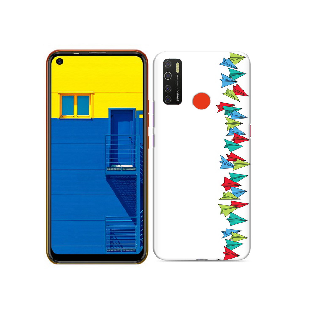 

Чехол MyPads Tocco для Tecno Spark 5 самолетики из листочков, Tocco