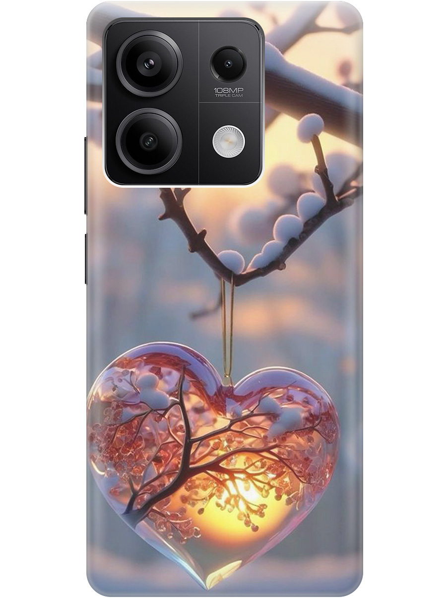 Силиконовый чехол на Xiaomi Redmi Note 13 5g с принтом Ледяное сердце 396₽