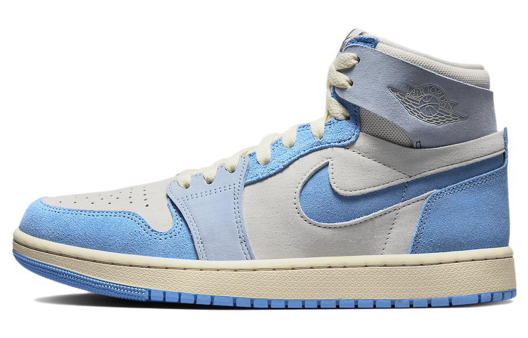 

Кеды унисекс Jordan Air Jordan 1 High Zoom CMFT 2 University Blue бежевые 43 EU, Бежевый, Air Jordan 1 High Zoom CMFT 2 University Blue