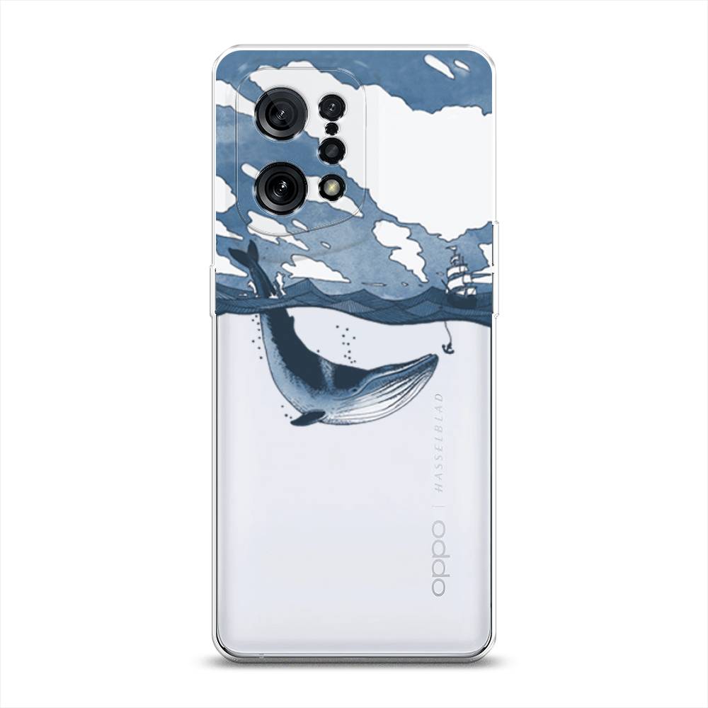 

Чехол для Oppo Find X5 "Большой кит", Синий, 259750-1