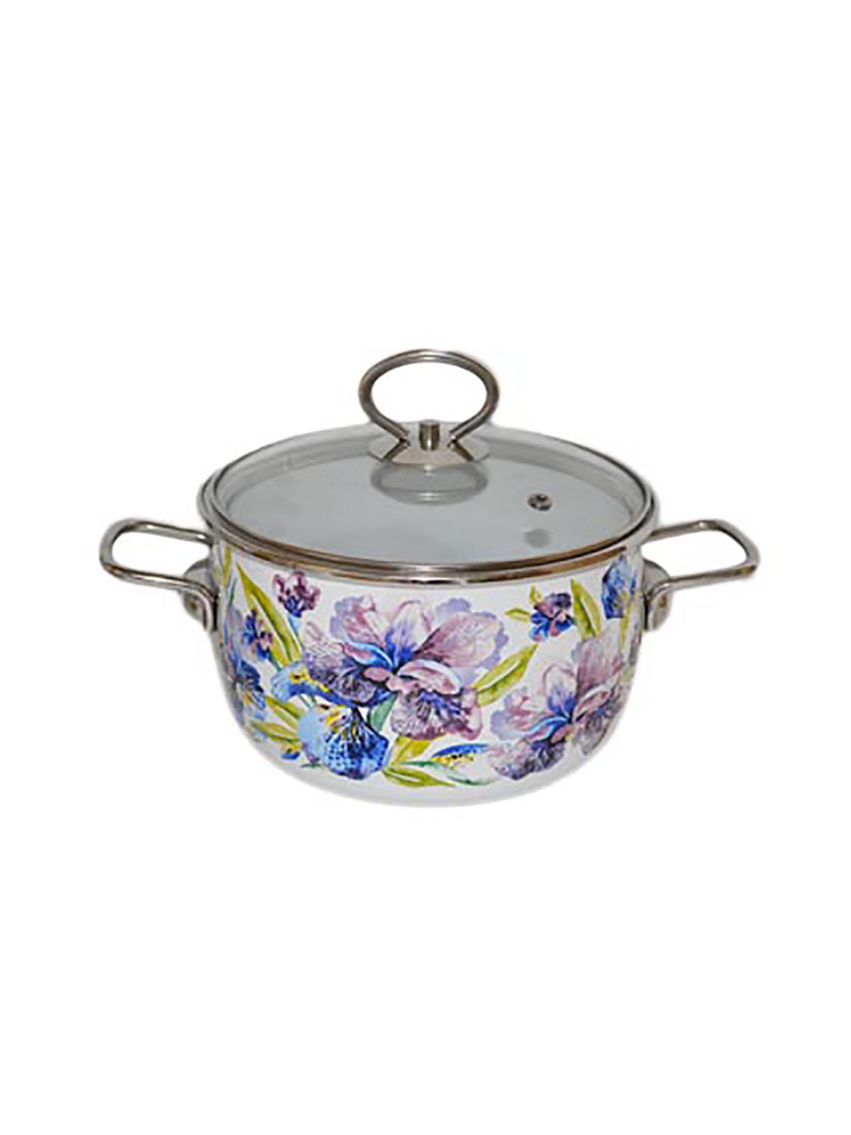 

Кастрюля эмалированная Vitross Iris, с крышкой, 3 л, Белый