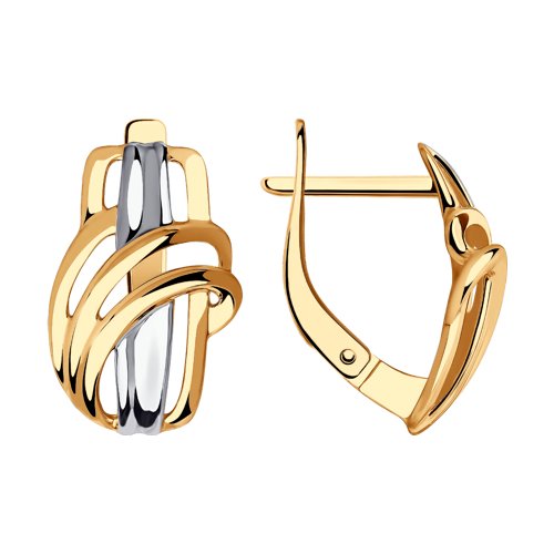

Серьги из комбинированного золота 028950, 028950