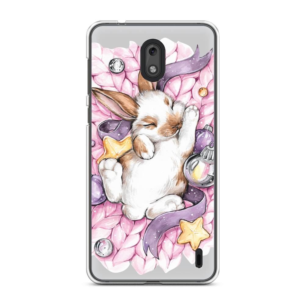 

Чехол на Nokia 2 "Кролик спит", Розовый;белый, 120850-5