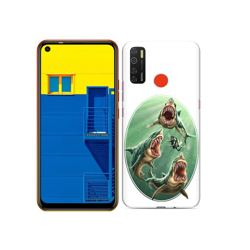 

Чехол MyPads Tocco для Tecno Spark 5 синяя бездна, Tocco