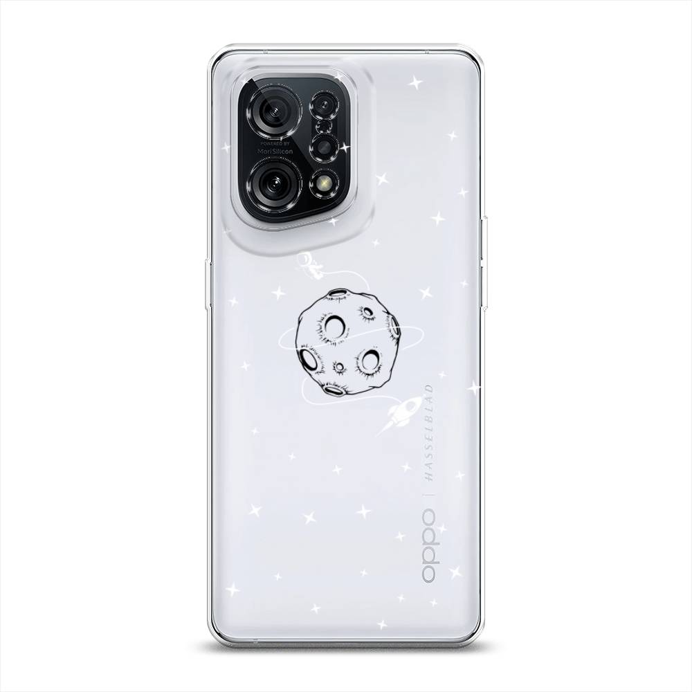 

Чехол для Oppo Find X5 "Полет вокруг луны", Белый;серый;черный, 259750-2