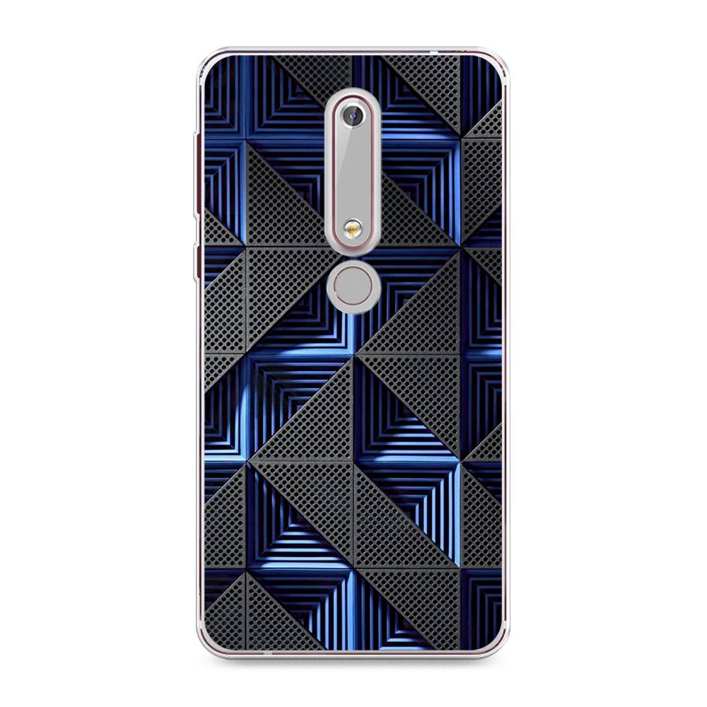 

Чехол на Nokia 6.1 2018 "IBM", Серый;синий, 120950-3