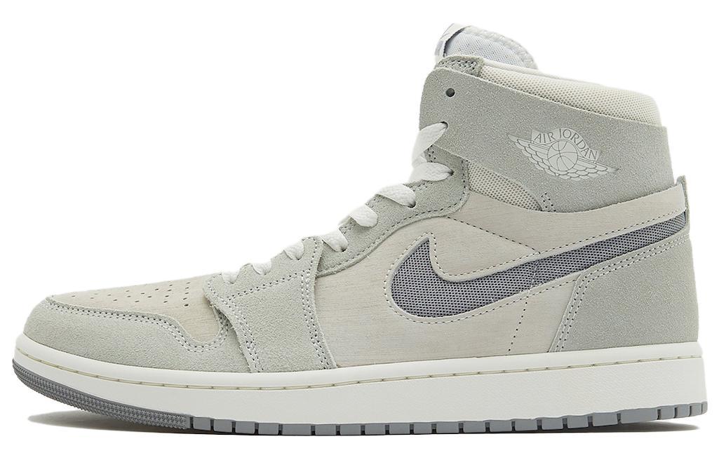 

Кеды унисекс Jordan Air Jordan 1 High Zoom CMFT 2 серые 40.5 EU, Серый, Air Jordan 1 High Zoom CMFT 2