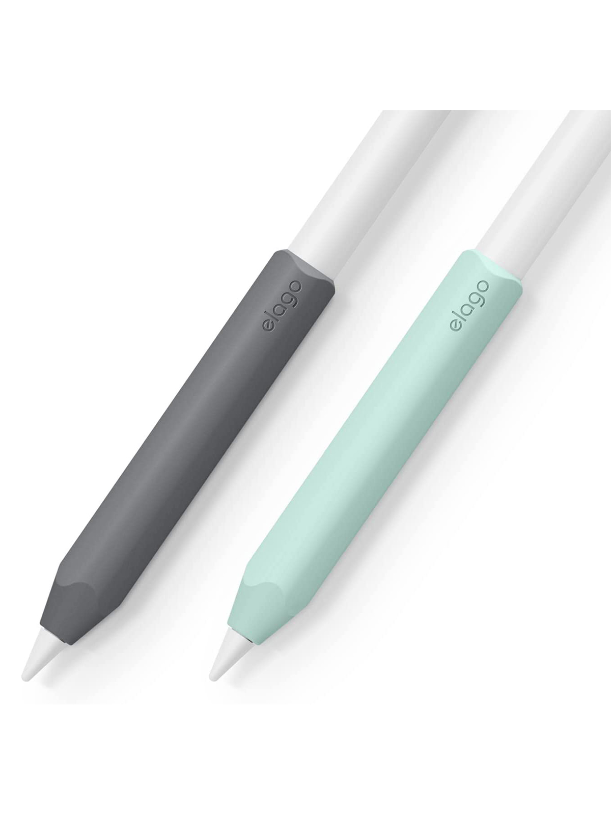 Чехол Elago для Apple Pencil 2 Grip silicone holder (2 шт.) Dark Grey/Mint