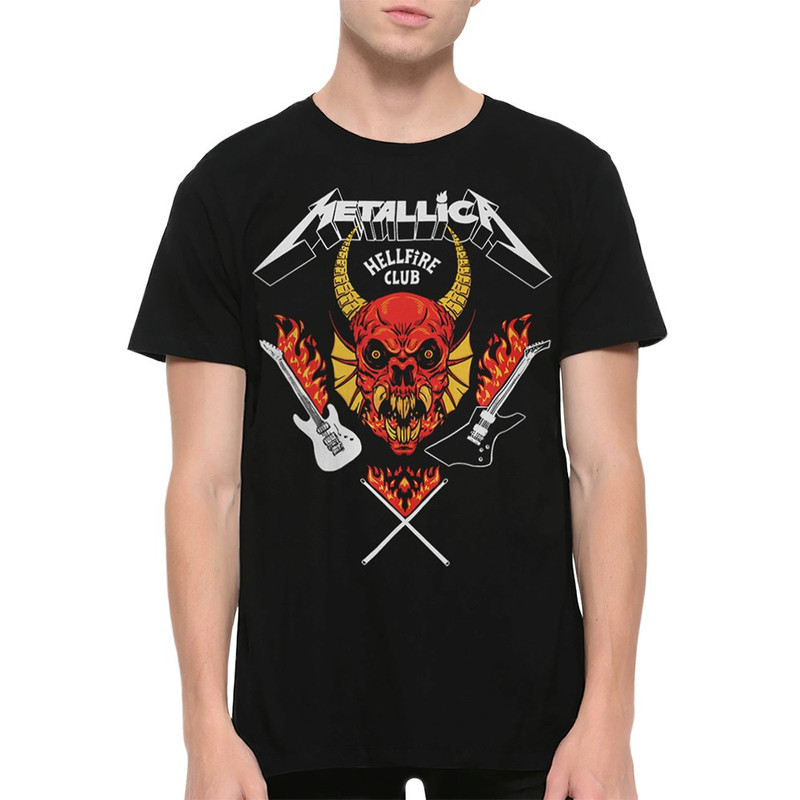 

Футболка мужская Dream Shirts Hellfire Club Metallica Stranger Things черная S, Hellfire Club Metallica Stranger Things - Очень странные дела