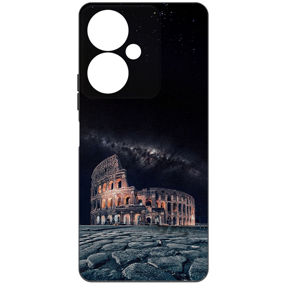 

Чехол-накладка Krutoff Soft Case Италия, Колизей для Vivo Y27 4G черный