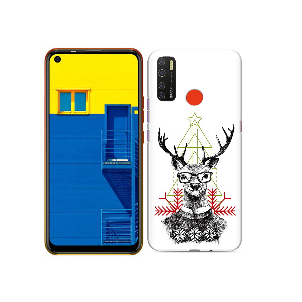 

Чехол MyPads Tocco для Tecno Spark 5 умный олень, Tocco