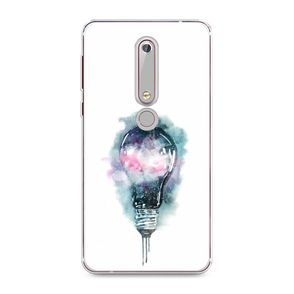 

Чехол на Nokia 6.1 2018 "Волшебная лампа", Белый;серый, 120950-4