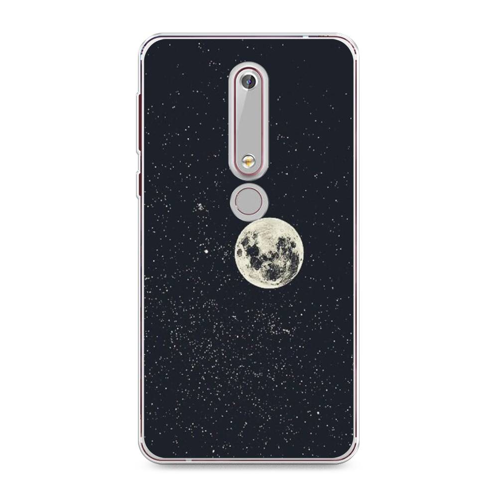 

Чехол на Nokia 6.1 2018 "Полнолуние", Красный, 120950-2