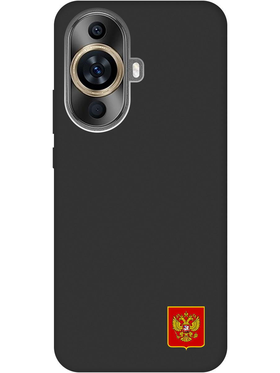 

Силиконовый чехол на Huawei nova 11 с Гербом России, Soft Touch черный, 20000034