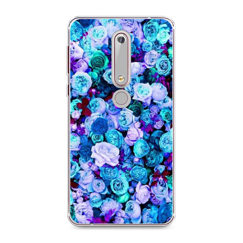 

Чехол на Nokia 6.1 2018 "Цветочный ковер", Фиолетовый, 120950-2