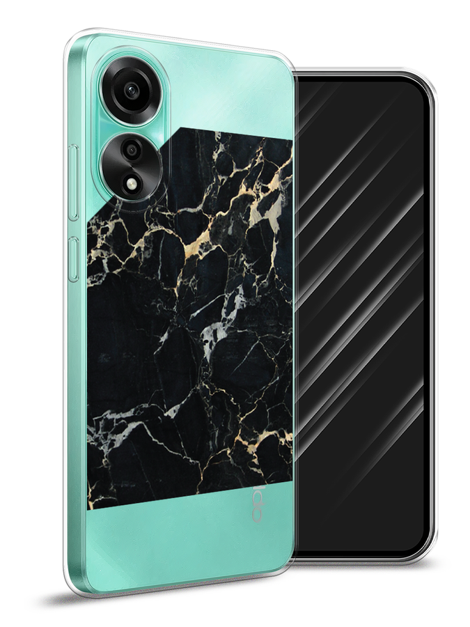 

Чехол Awog на Oppo A78 4G "Черный мрамор уголок", Черный;золотистый, 2514750-1