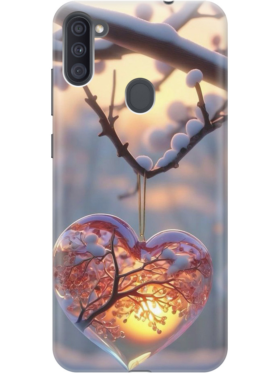 

Силиконовый чехол на Samsung Galaxy A11 / M11 с принтом "Ледяное сердце", Прозрачный;белый;желтый;оранжевый, 722820891