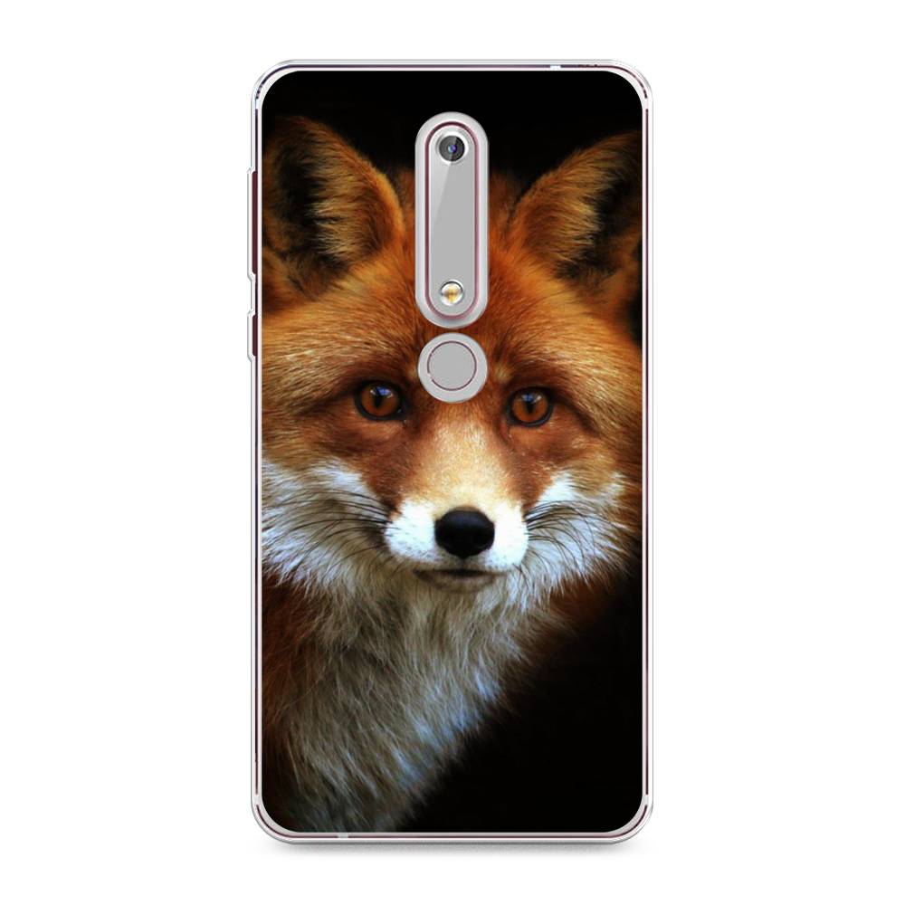 

Чехол на Nokia 6.1 2018 "Лиса 2", Оранжевый;черный;серый, 120950-1