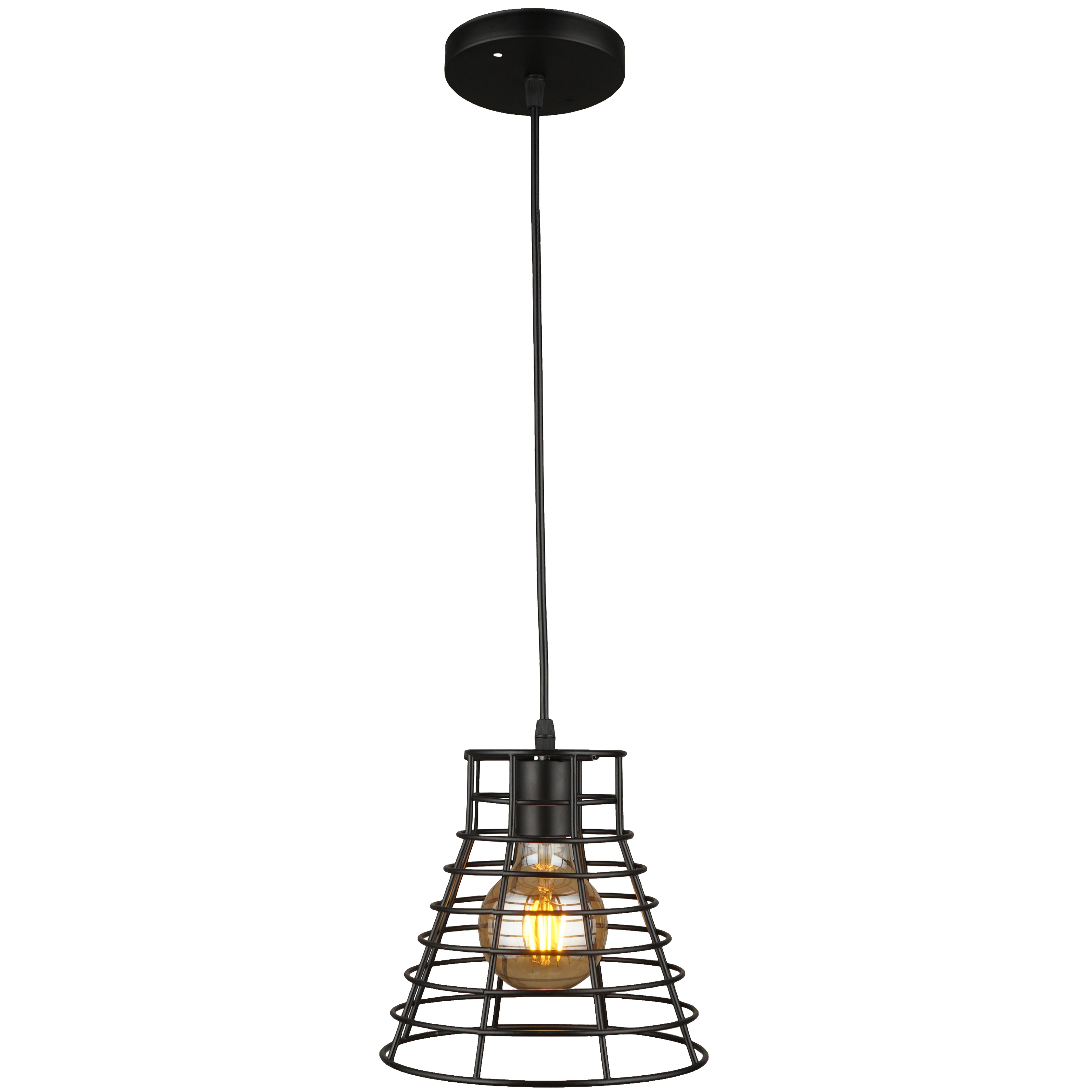 

Светильник подвесной N3974/1H BK, E27x1x60W