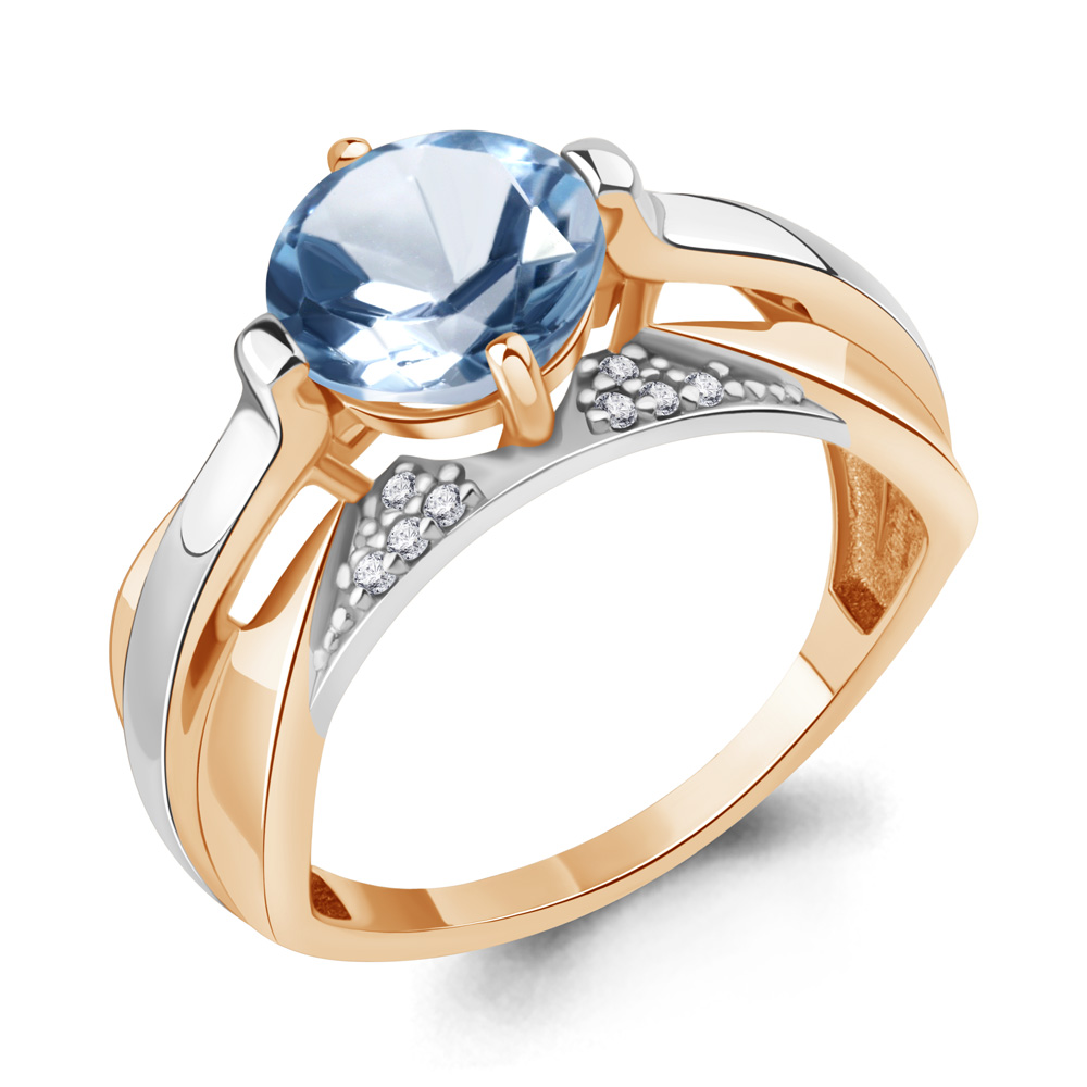 

Кольцо из золота р. 20 AQUAMARINE 6593505А_585_кз, 6593505А_585_кз