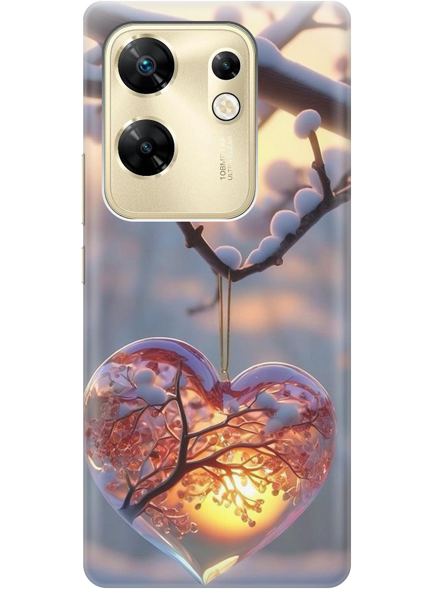 

Силиконовый чехол на Infinix Zero 30 4G с принтом "Ледяное сердце", Прозрачный;белый;желтый;оранжевый, 778687991
