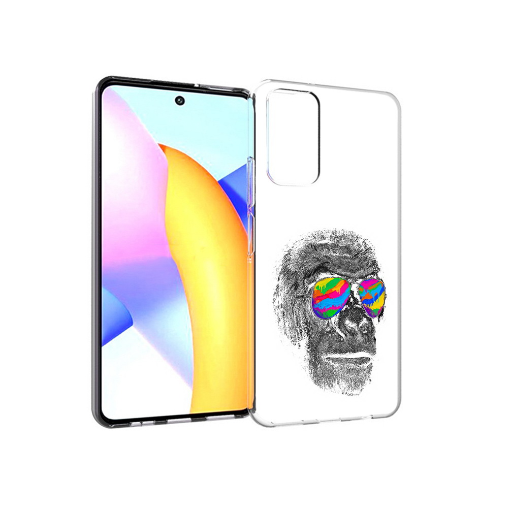 

Чехол MyPads Tocco для Huawei Honor 10 X Lite крутая обезьяна в очках, Прозрачный, Tocco