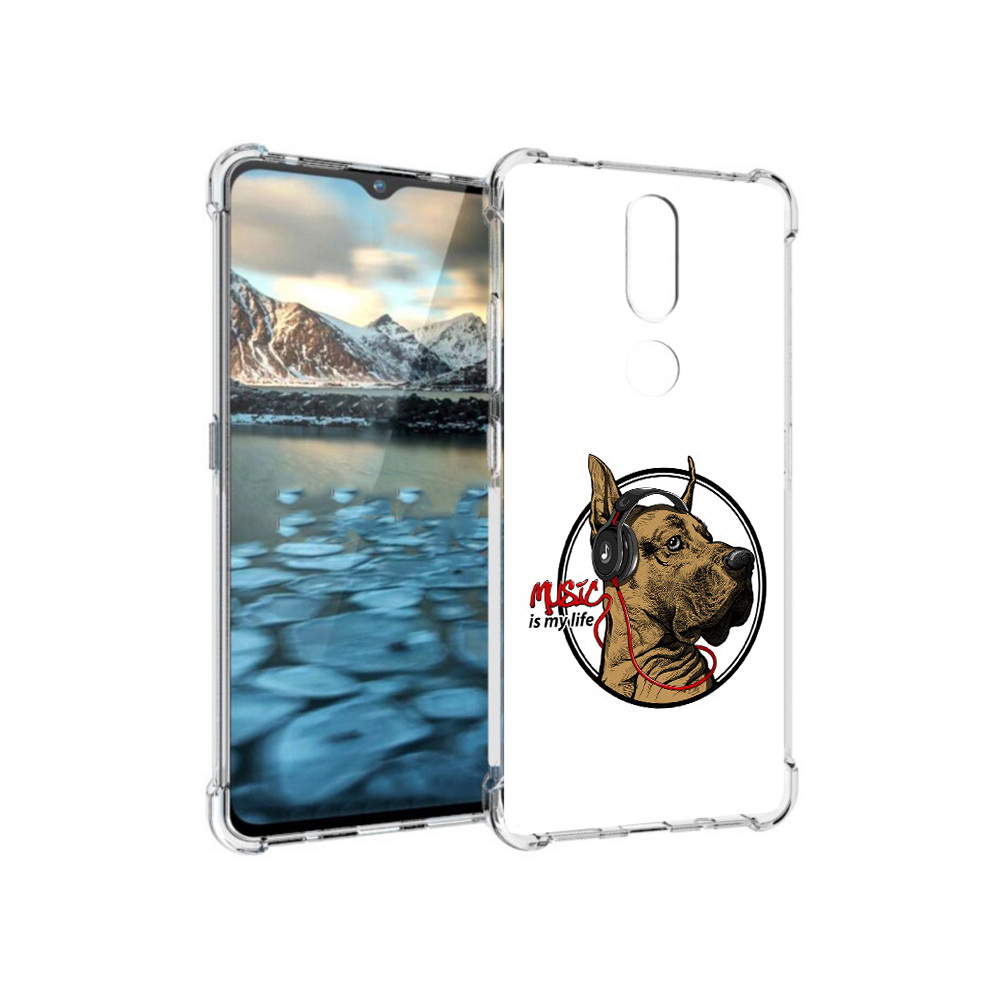 

Чехол MyPads Tocco для Nokia 2.4 музыкальная собака (PT227049.107.490), Прозрачный, Tocco