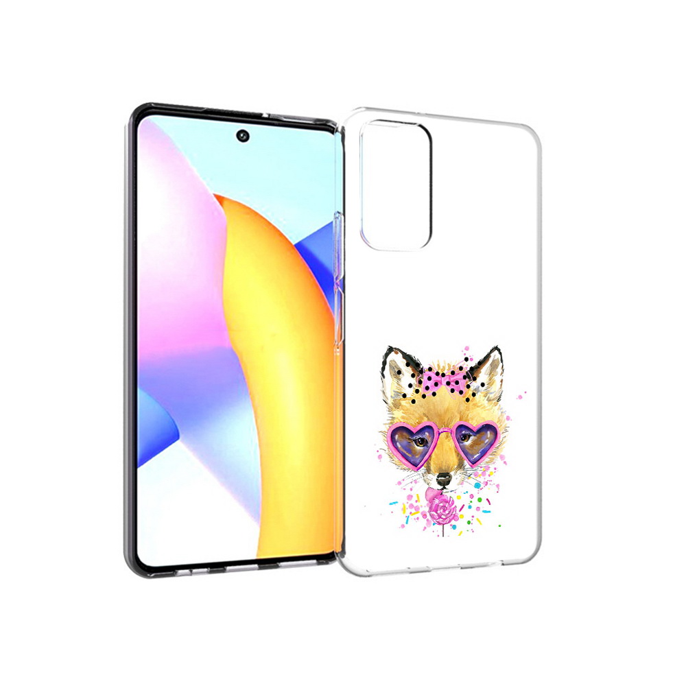 

Чехол MyPads Tocco для Huawei Honor 10 X Lite лисенок с бантиком, Прозрачный, Tocco