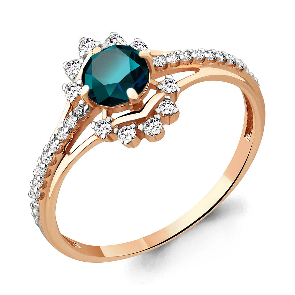 

Кольцо из золота р.  AQUAMARINE 6596708А_585_кз, 6596708А_585_кз