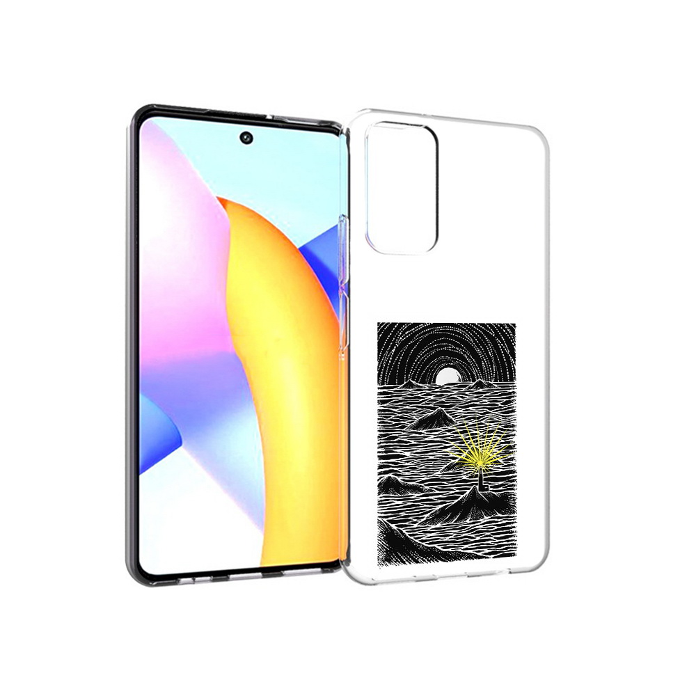 

Чехол MyPads Tocco для Huawei Honor 10 X Lite маяк в черно белом море, Прозрачный, Tocco