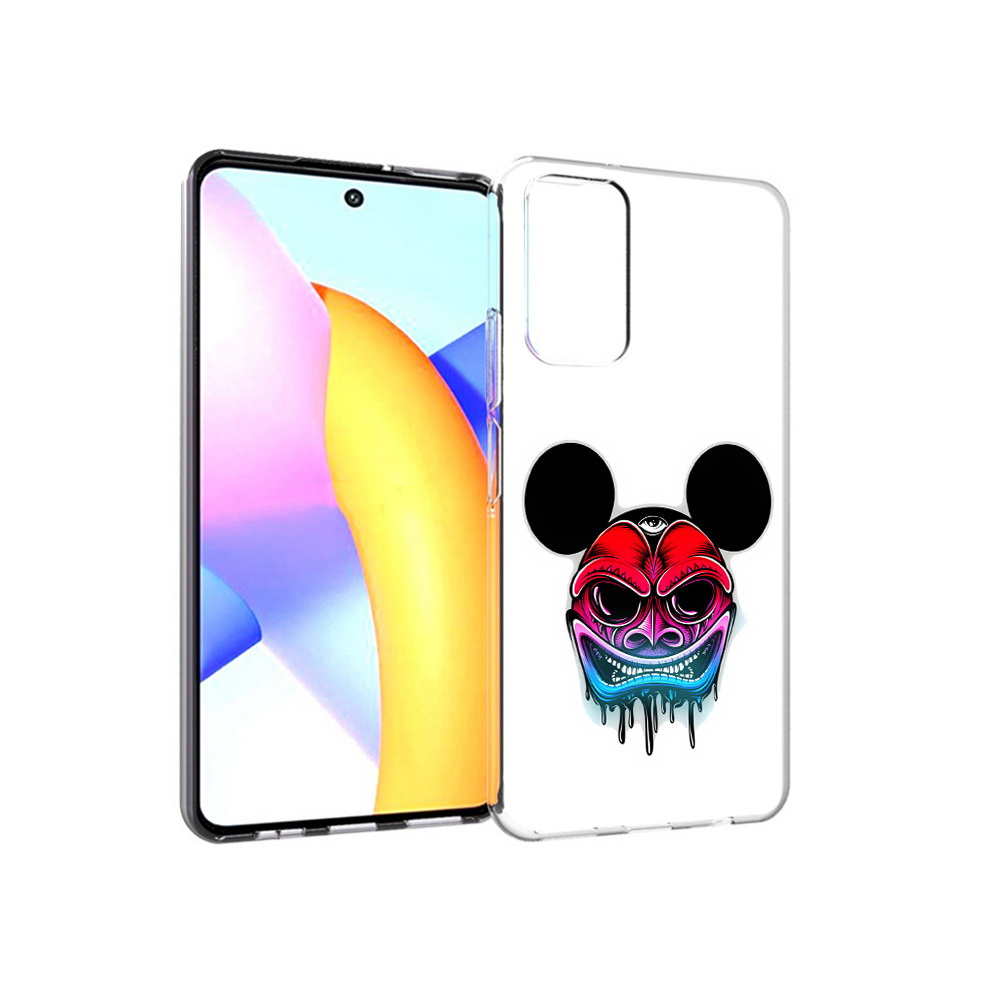 

Чехол MyPads Tocco для Huawei Honor 10 X Lite микки в маске, Прозрачный, Tocco