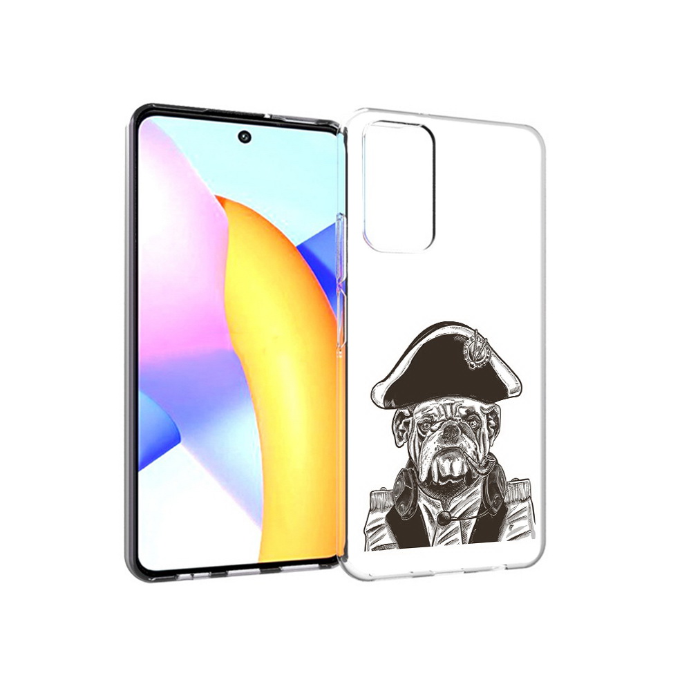 

Чехол MyPads Tocco для Huawei Honor 10 X Lite мопс генерал, Прозрачный, Tocco