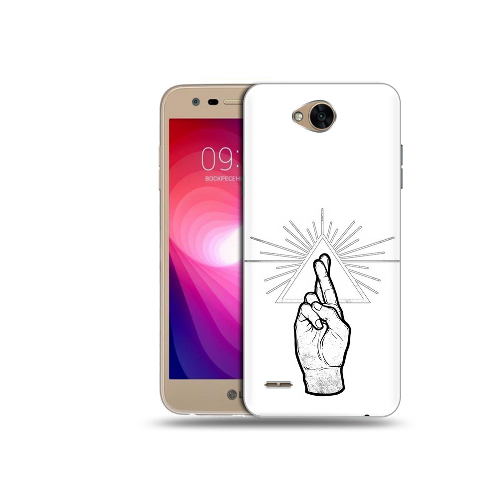 

Чехол MyPads Tocco для LG X Power 2 черно белая рука, Прозрачный, Tocco
